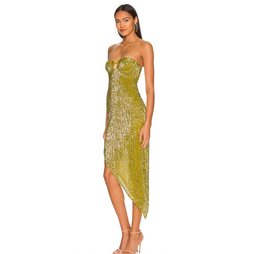 Camila Coelho Mackenzie Midi Dress in Limoncello - Picture 4 of 7